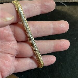 Serafina signed gold tone bracelet